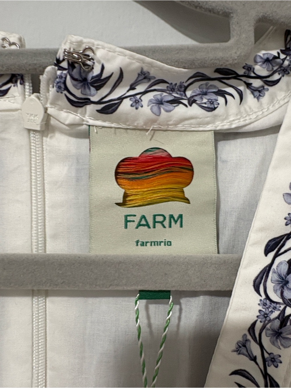 FARM Rio White & Navy Floral Embroidered Mini Dress - Picture 5 of 16